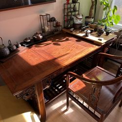 Chinese Tea Table And A Chair