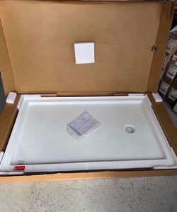 60”X36” Shower Base Pan Stand Up Right Drain in White bath bathroom