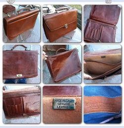 Italian leather bags.