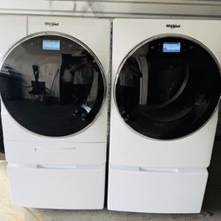 7.4 cu. ft. 120-Volt White Stackable Smart Gas Vented Dryer with Remote Start, ENERGY STAR