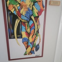 Original African Art -Elephant 