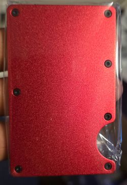 Red Aluminum Minimalist Card Holder Wallet