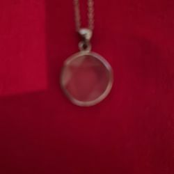 Energy Muse Silver Rose Quartz Crystal Pendant Necklace 