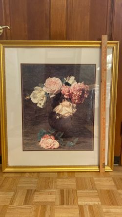Pink and white peony Picture. 35” X 31”. $49