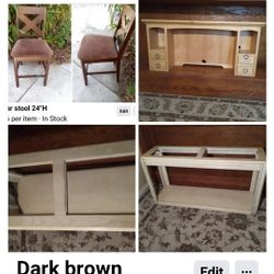 Dark Brown Barstool 