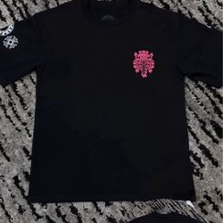 ChromeHearts Logo Shirt Pink/White