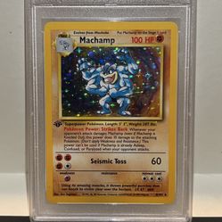 Psa 9 English Machamp first Edition