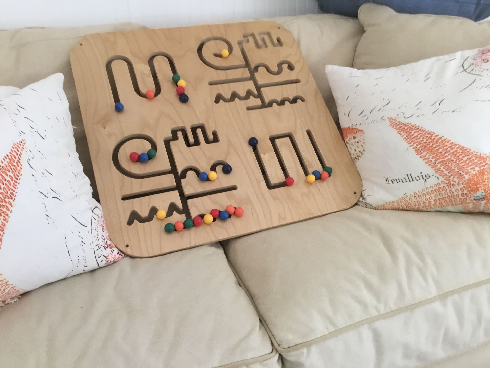 CHILDS WOODEN ACTIVITY LEARNING BOARD-$15