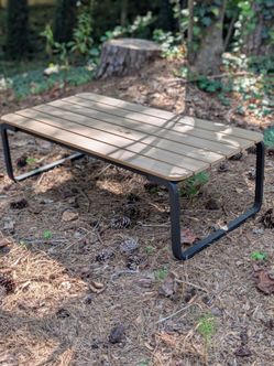 Outdoor Low Coffee Table Wood Slat Top