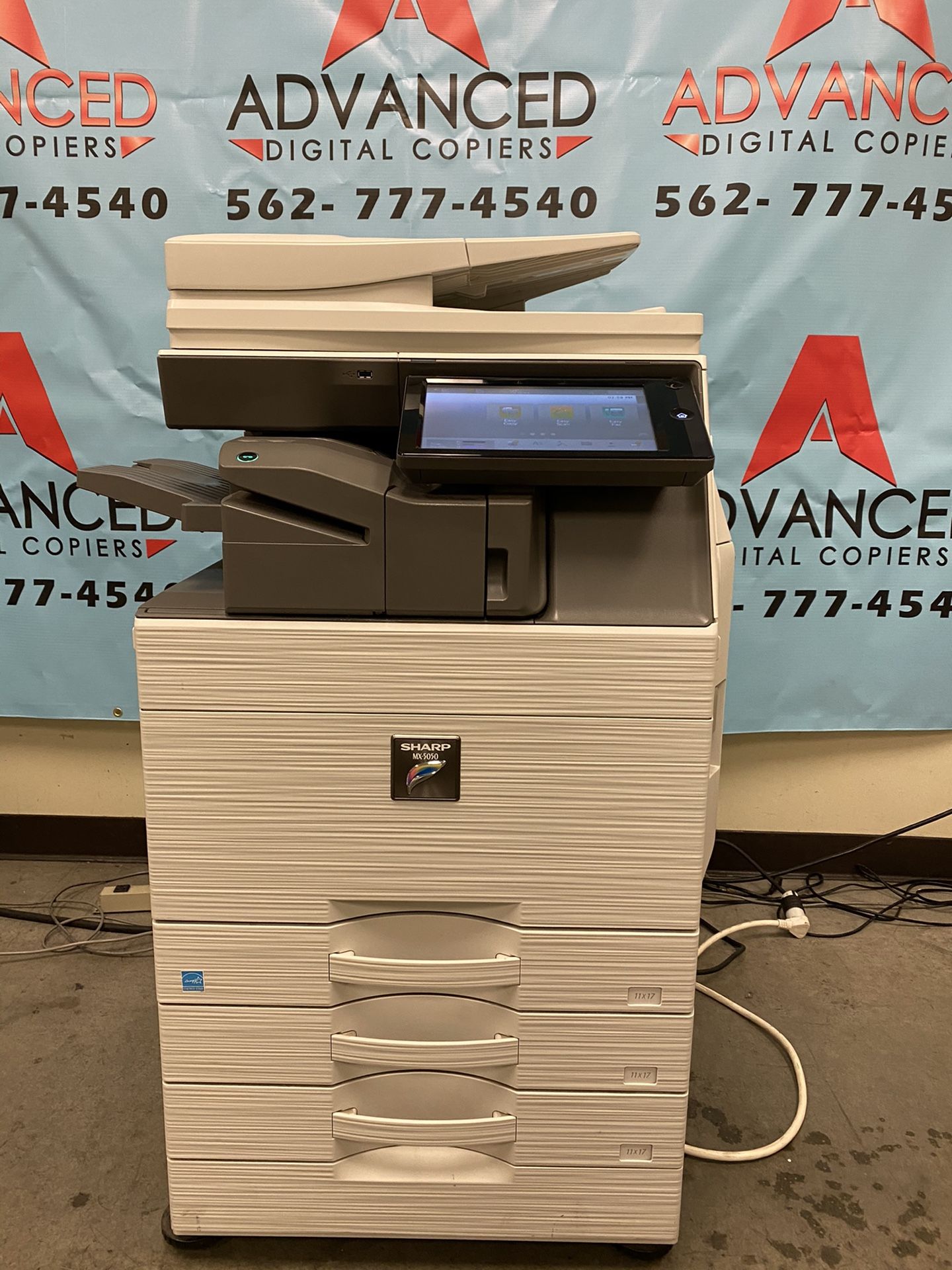 SHARP MX-5050 digital color copier printer scanner fax 3trays duplex staple finisher