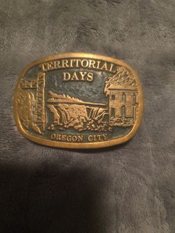 Vintage brass belt buckle