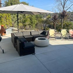 Used Ohana Sunbrella Wicker Patio Furniture 