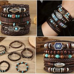 Bracelets 10.00 each Western, teal, leather, cross, hearts, and more! 