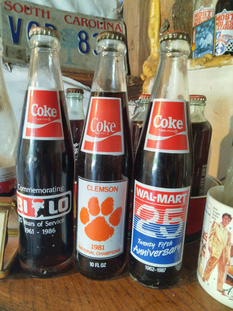 Vintage Long Neck Limited Edition Coke Bottles 