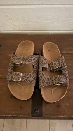 Leopard print sandals