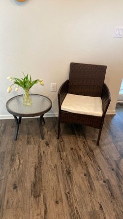 Outside Table and chair.