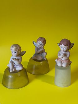 Vintage 3-Piece Set of Celestial Cherubs by Home Interiors