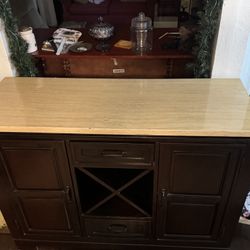 Marble Top Dinner Cabinet Wine Rack