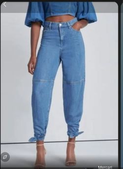 7 For All Man kind  tapered Ankle Tie Jeans