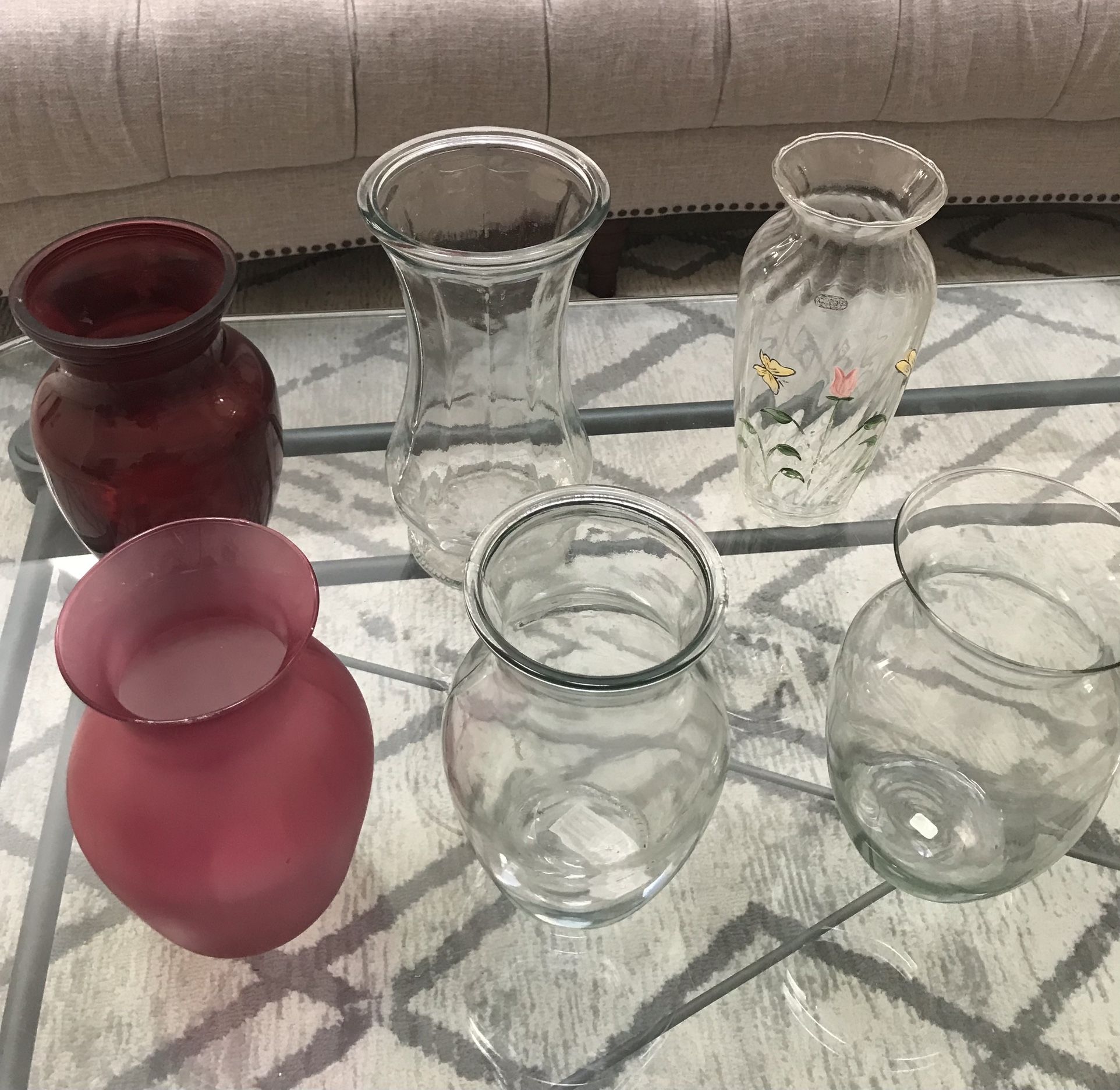 6 Flower Vases