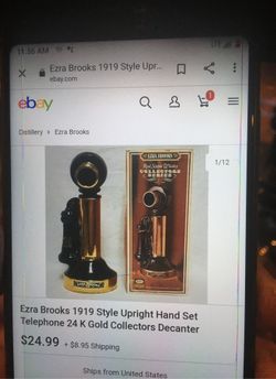 Collectors item bottle shaped like an old-fashioned telephone