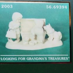 Snowbabies Looking For Grandmas Treasures
