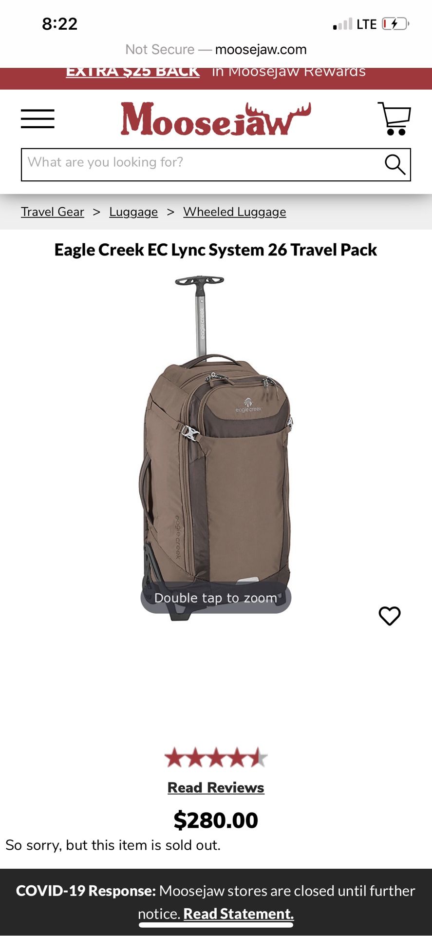 Eagle Creek EC LYNC System 26 Luggage/Backpack
