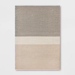 7'x10' Color Block Braided Outdoor Patio Area Rug Ivory -Threshold brand new!