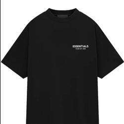 Medium Black And White Essentials Tee In Men’s 
