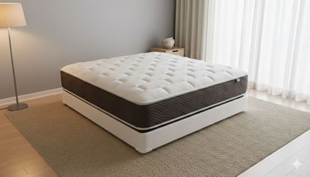 New queen mattress and box spring 2 pc bed frame is not included