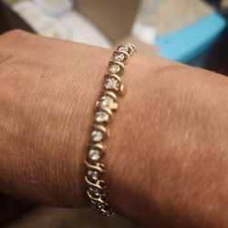 14K GOLD Tennis BRACELET 