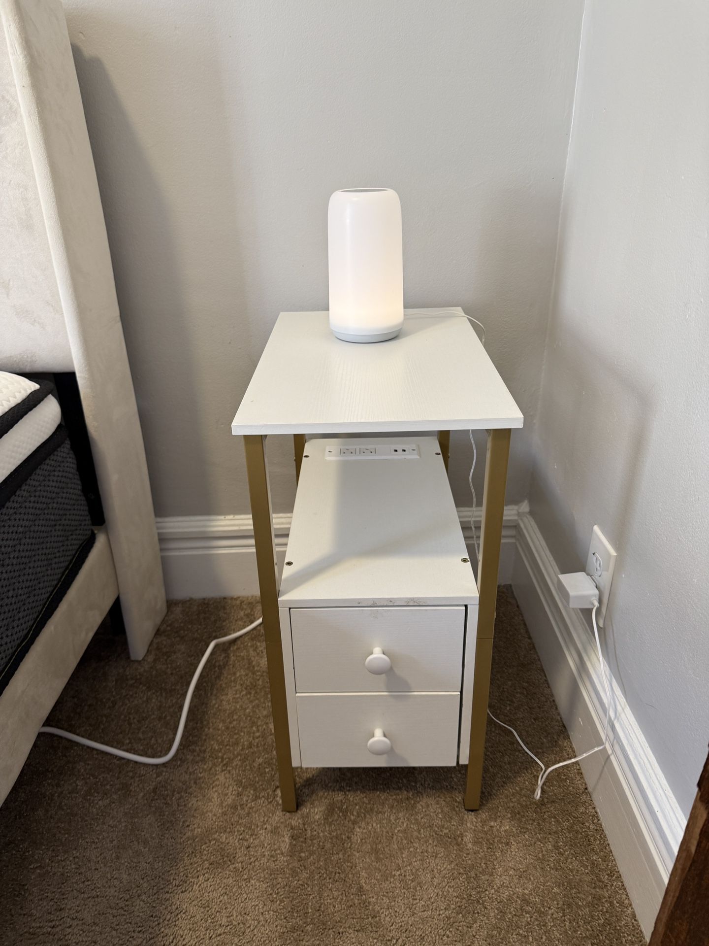 Night Stand / Side Table And Touch Lamp