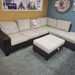 SECTIONAL WITH OTTOMAN BRAND NEW 