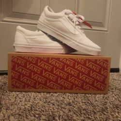 Old Skool White Vans Brand New Women Men