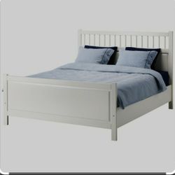 IKEA HAMNES QUEEN BED FRAME WITH MATTRESS