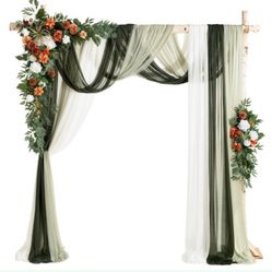 Ling’s Moment Deluxe Emerald Arch Drapes and Florals Kit (Set Of 5)  
