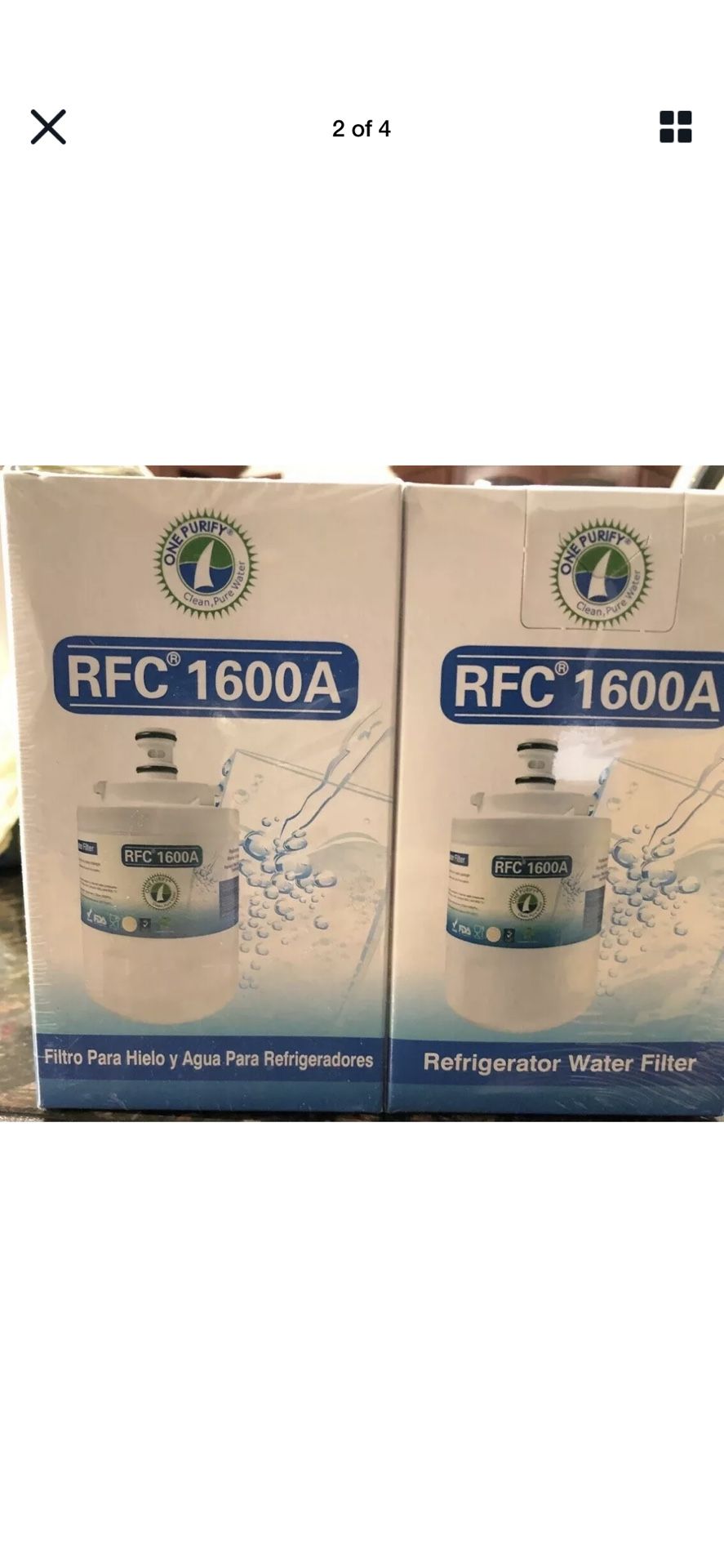 RFC 1600A water filter for Refrigerator, Twin pack. CASH & CARRY or will ship