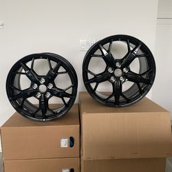 Corvette C8 19" & 20" 5-Open Trident Spoke Wheel Kit in Black 