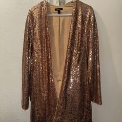 Torrid Rose Gold Sequin Jacket
