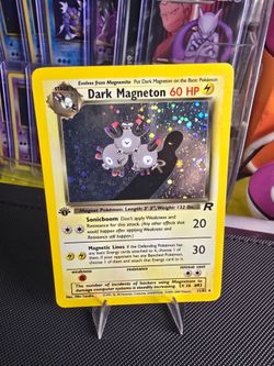 1st Ed Dark Magneton Holo ✨Team Rocket (LP Minus)