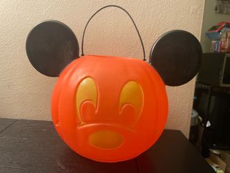 Vintage Halloween Mickey Mouse candy pail