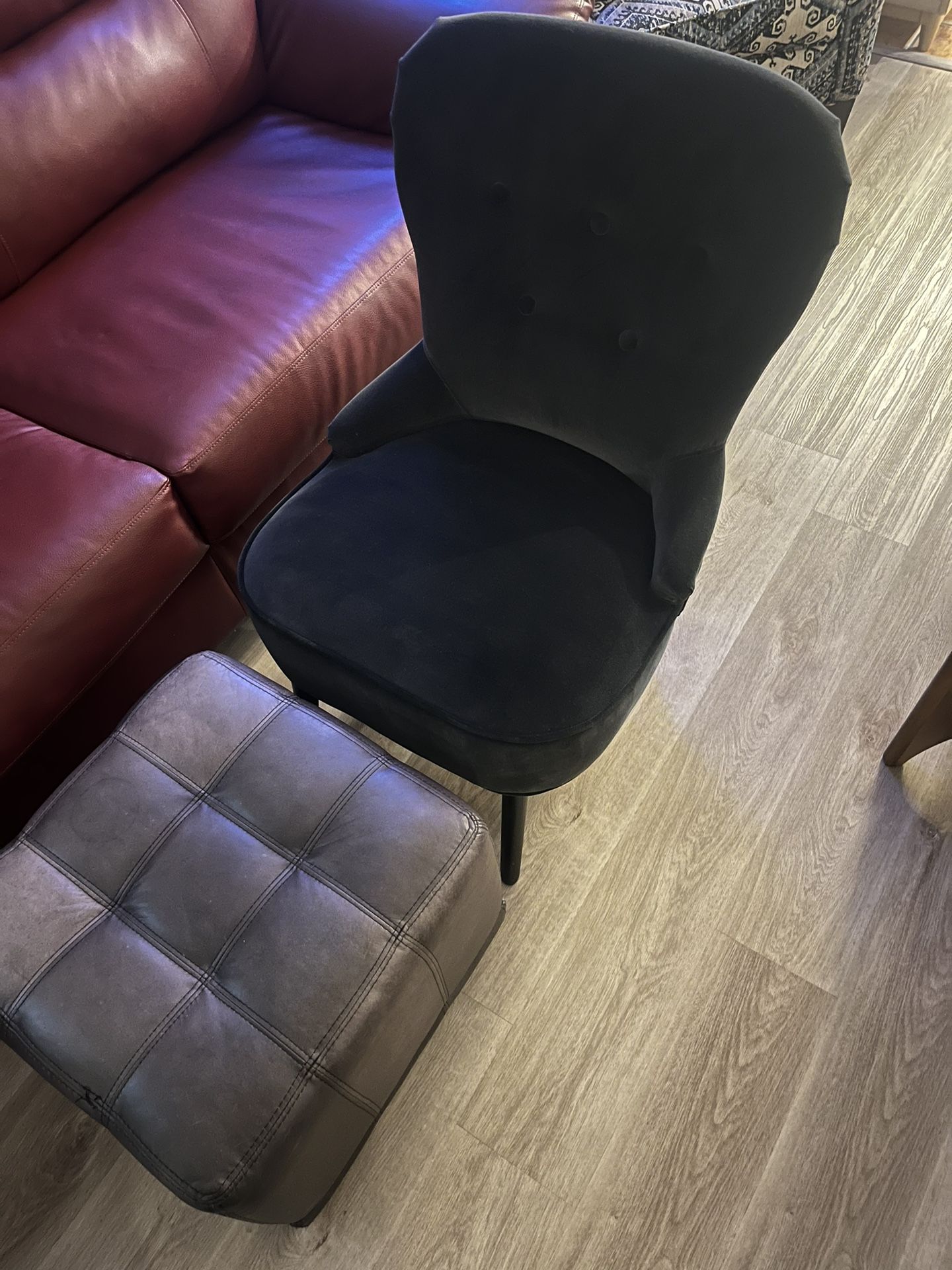 Antique Arm Chair Boutique Accent Chair And Leather Ottoman