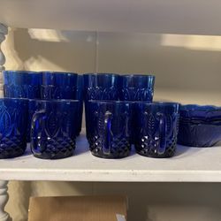 Vintage Avon Royal Sapphire Glassware