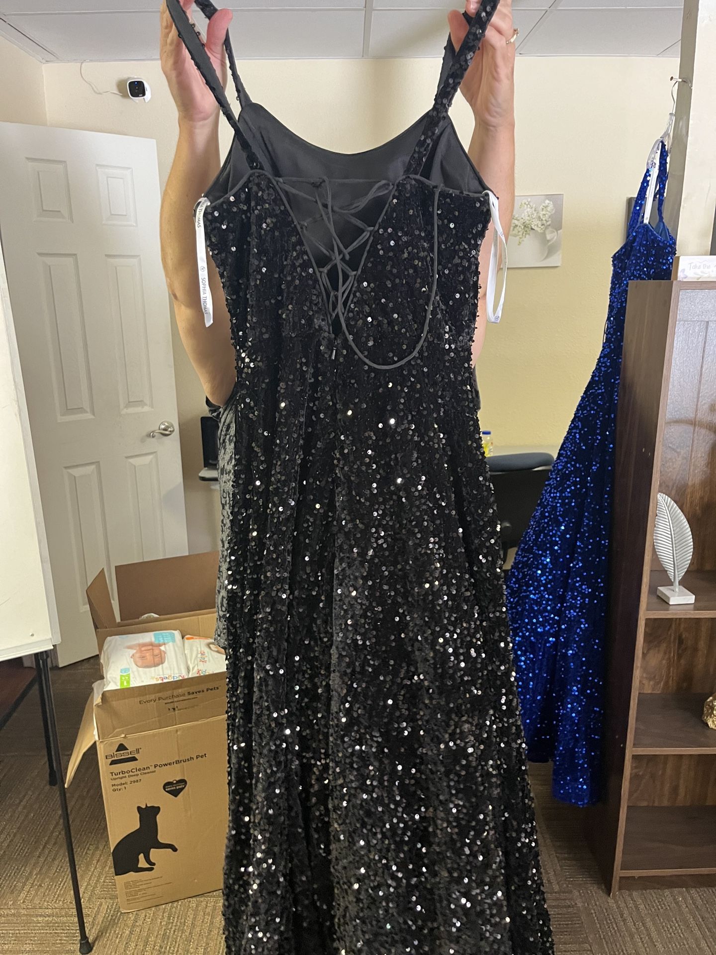 Sophia Thomas Black Sequin Prom/formal Dress