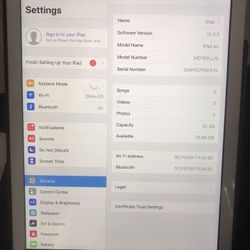 IPad Air 16,32,64gb good condition reset factory (delivery available)