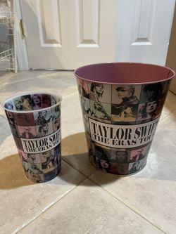 Taylor Swift Eras Tour Collectors Popcorn Tin Tub and Cup