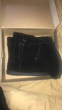 Bearpaw Black Suede Boots