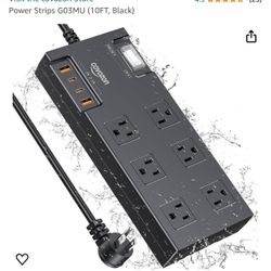 125V Power Strip Surge Protection & Water/shock proof