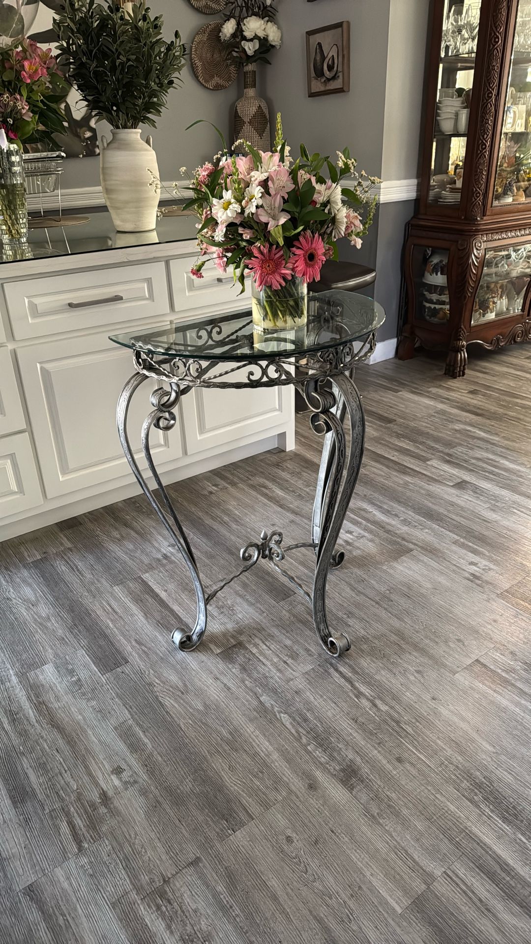 Console Table Good Condition Grey