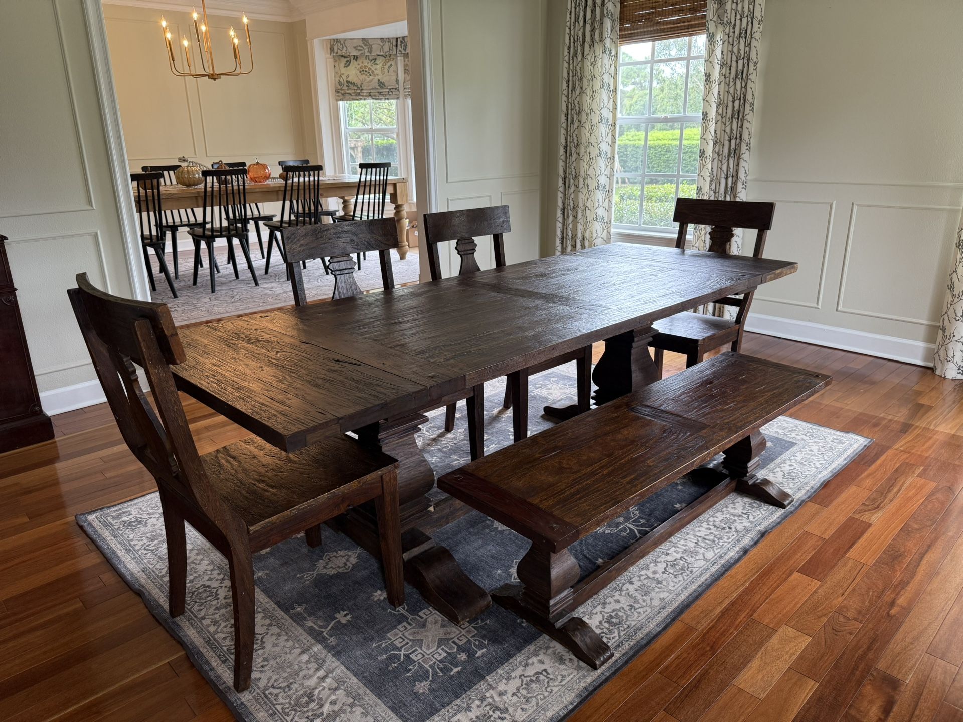 Solid Wood Dining Table And Chairs